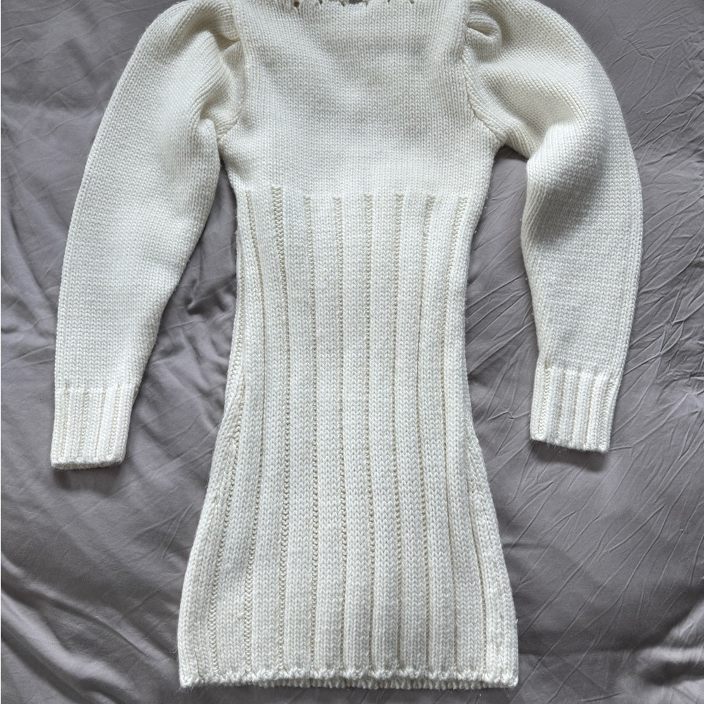 For Love And Lemons Cream Turtleneck Sweater Dress - Picture 2 of 5